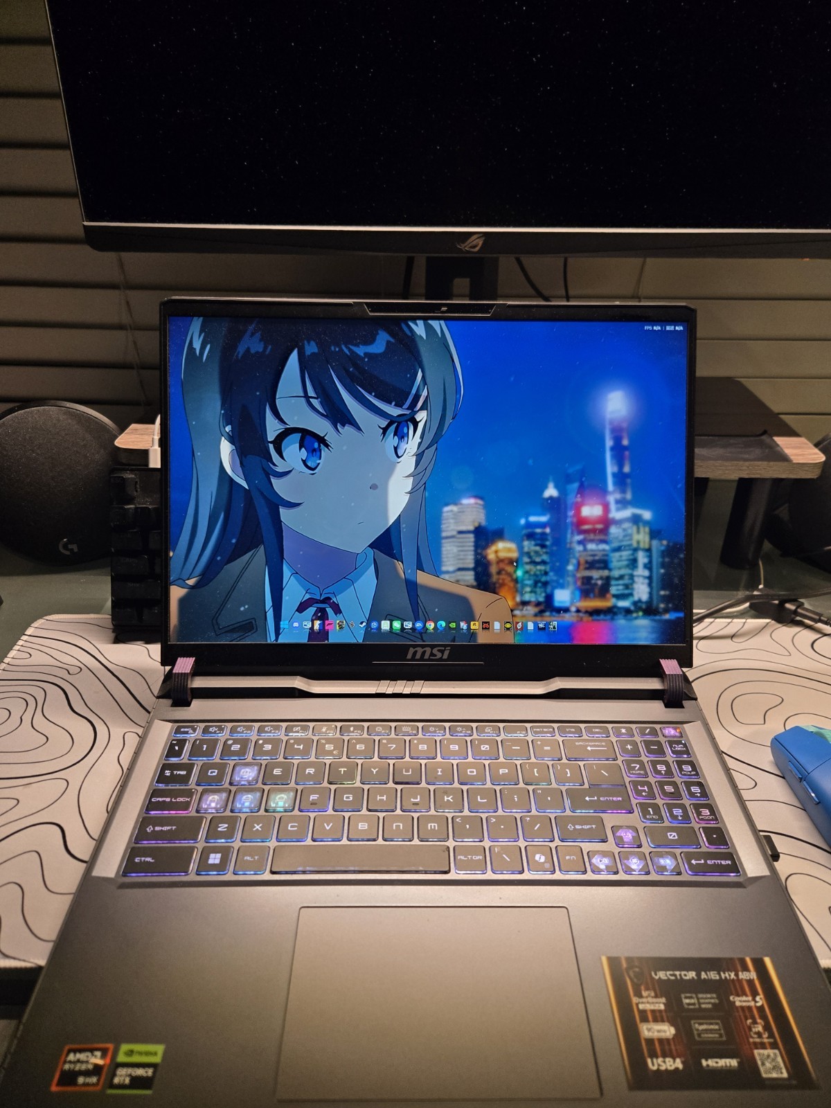MSI Vector A16 HX 16in QHD+ Ryzen 9 RTX 5070 Ti 16GB 1TB SSD W11