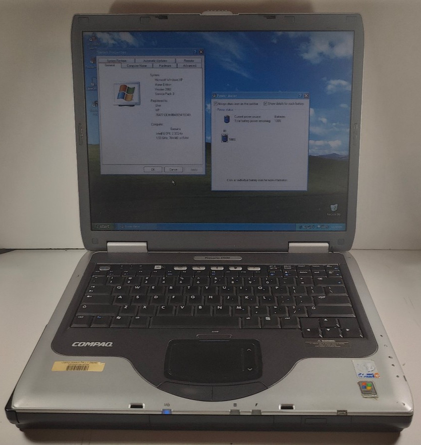 Compaq Presario 2590US 15″ Intel Pentium 4 2.3GHZ 768MB RAM 60GB HDD WinXP ATI