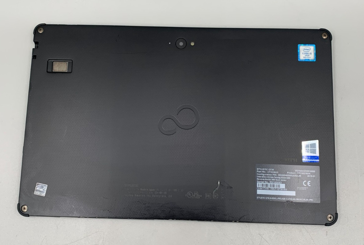 Fujitsu Stylistic Q738 i5-8350U 1.7GHz 256GB SSD 8GB DDR3 Black laptop Fair/Read