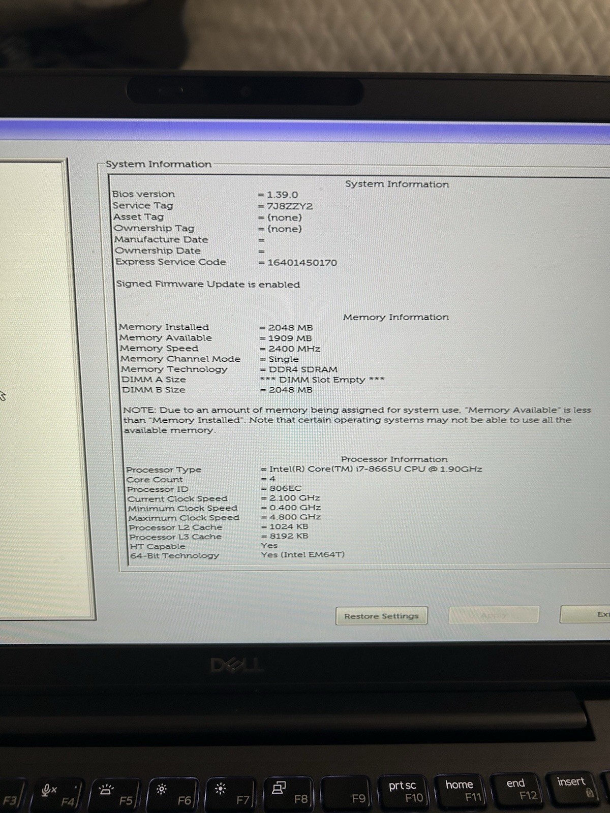 LOT OF 5 DELL LATITUDE 7300 SERIES LAPTOPS i7 2 4 GB RAM BATTERY INCLUDED