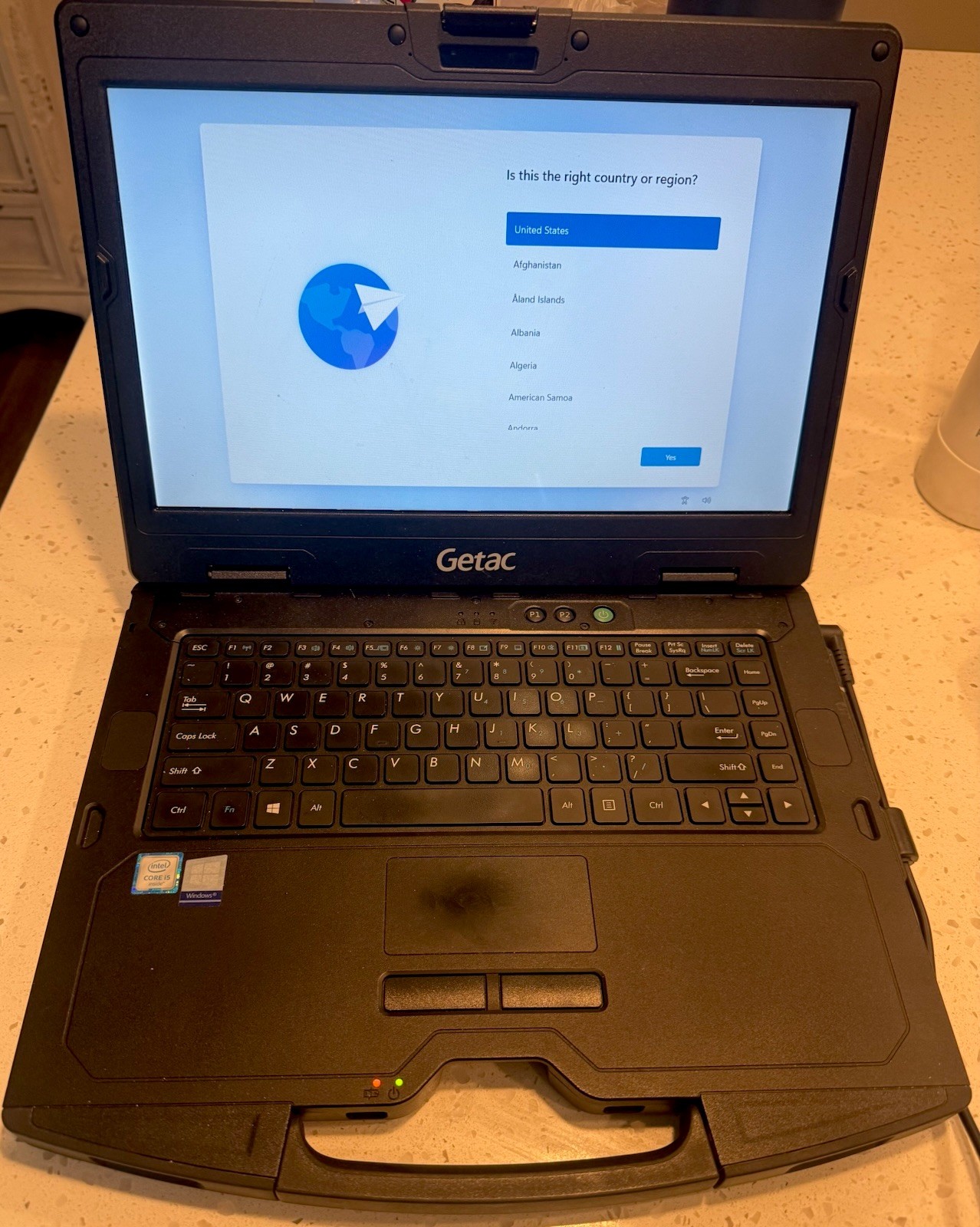 Getac Toughbook Rugged 14in i5 8GB 256GB SSD Windows Wi-Fi BT Webcam Black