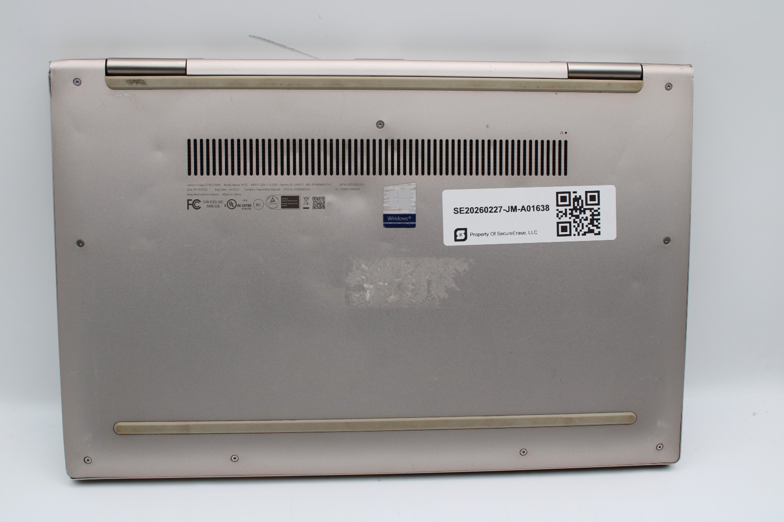 Lenovo Yoga C740-14IML Touch i5-10210U @ 1.6 GHz 8GB RAM 256GB SSD No OS *READ