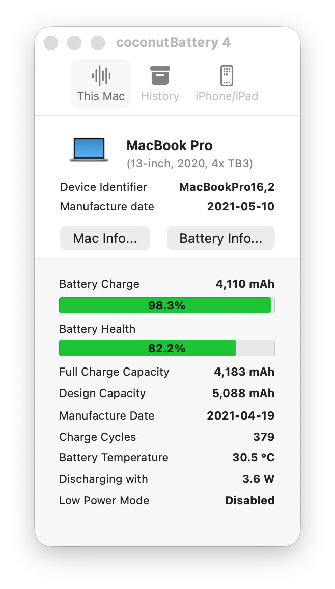 Apple MacBook Pro A2251 13″ Intel Iris 2.3GHz Intel Core i7-1068NG7 16GB 1TB