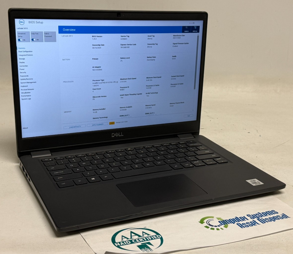 Dell Latitude 3410 14″ (i5-10210u 1.60GHz – 16GB RAM – 256GB SSD – Win11Home)