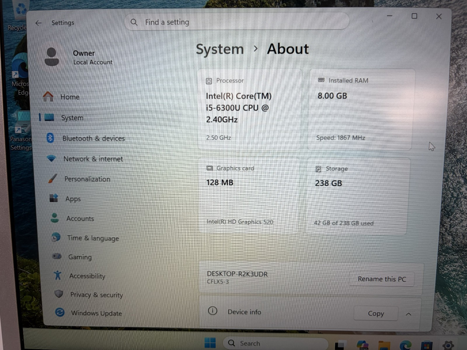 Panasonic CF-LX5 Laptop Let’s Note 14″ i5-6300U 8GB 256GB SSD Win11 Pro DVD JP