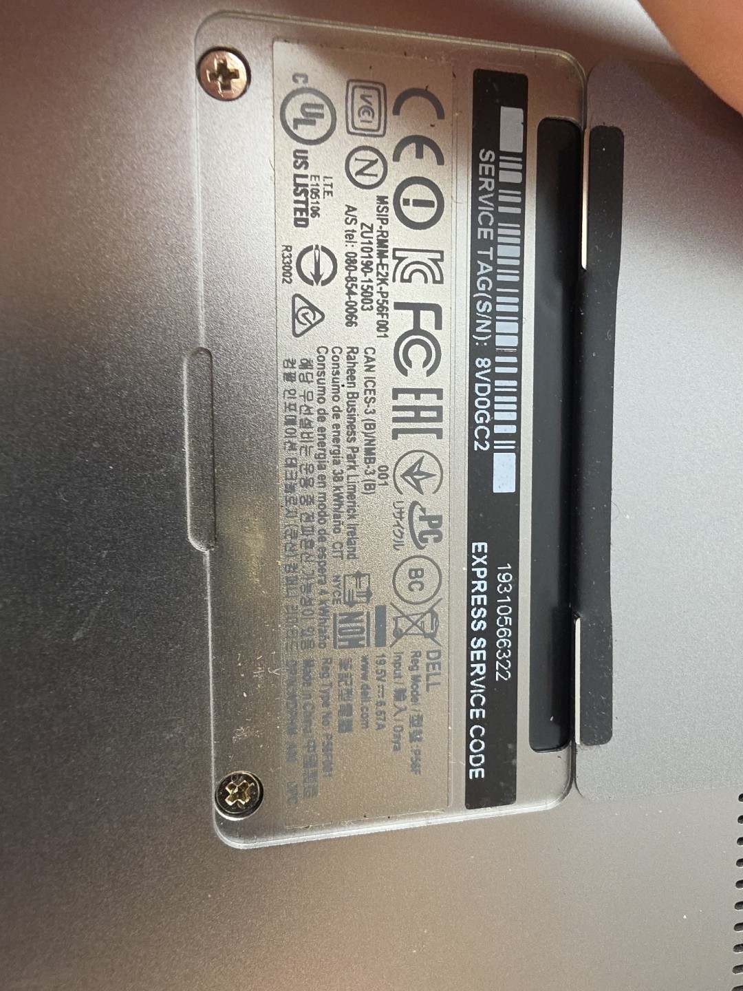 Dell XPS 15 P56F Laptop Computer & HP Presario F700 Parts Only