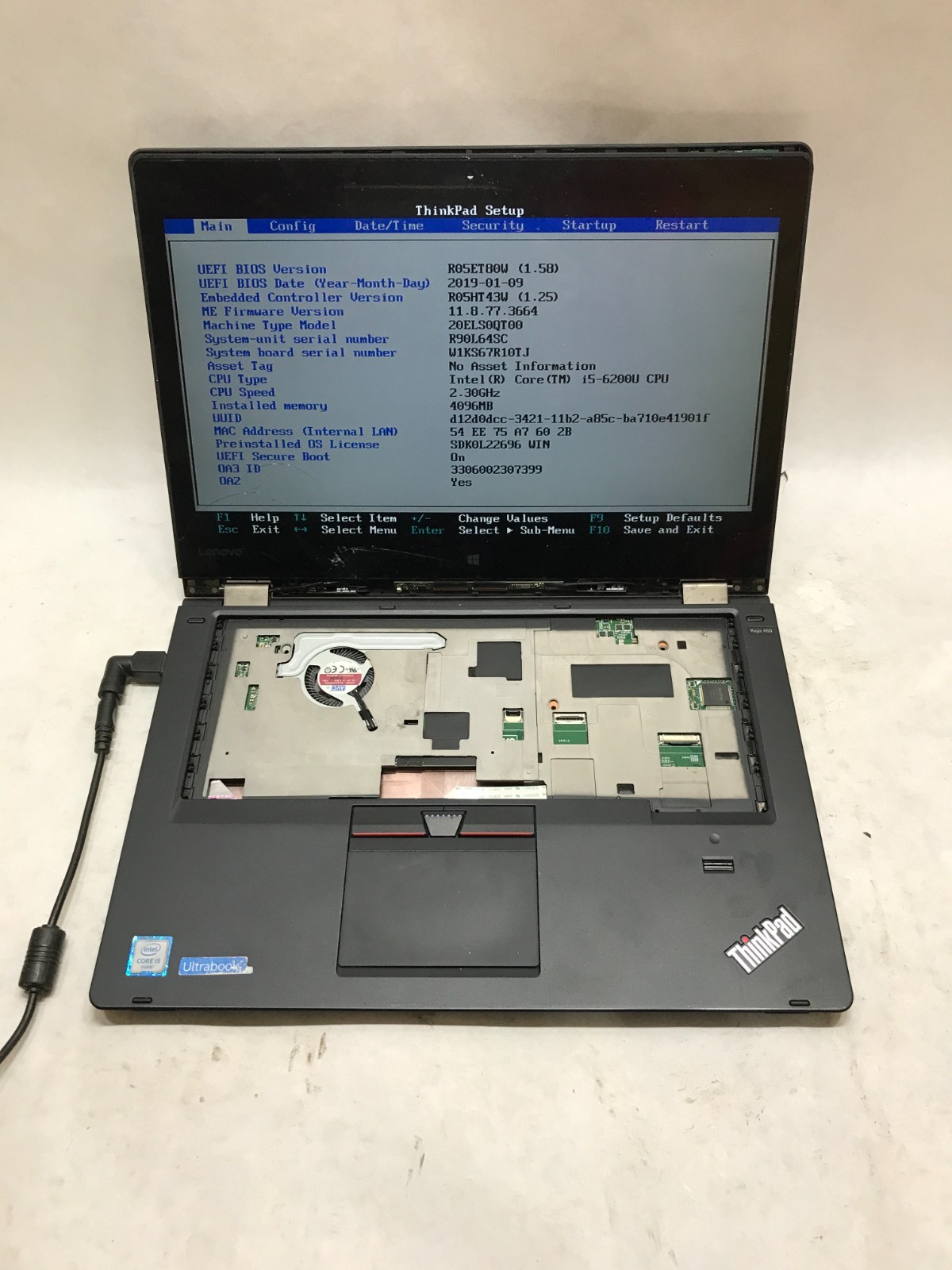 Lenovo ThinkPad Yoga 460 14″ Intel Core i5 4GB RAM NO HDD/OS For Parts READ – DW