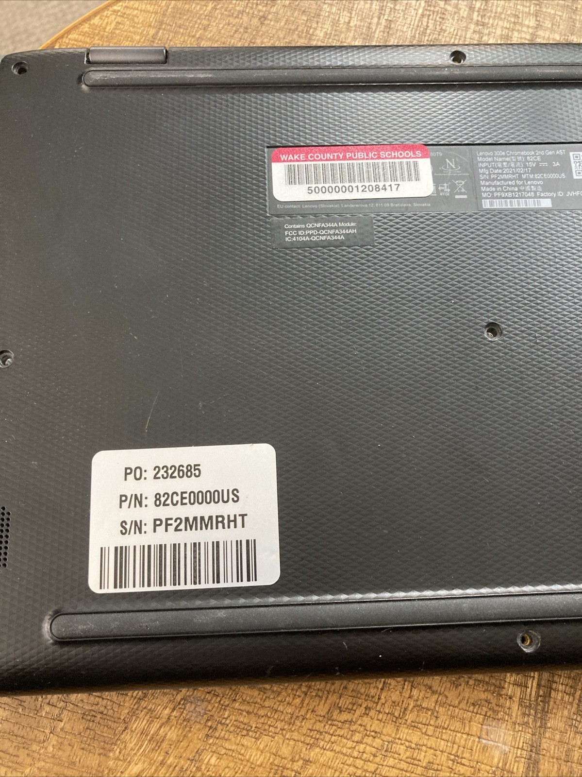 Lenovo 300e Chromebook 2nd Gen 82CE FOR PARTS* As Found.