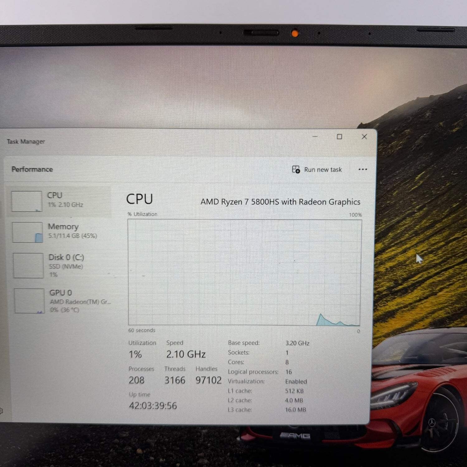 Asus SonicMaster M1603Q 16″ Ryzen 7 5800HS 3.2GHz 11GB 512GB SSD