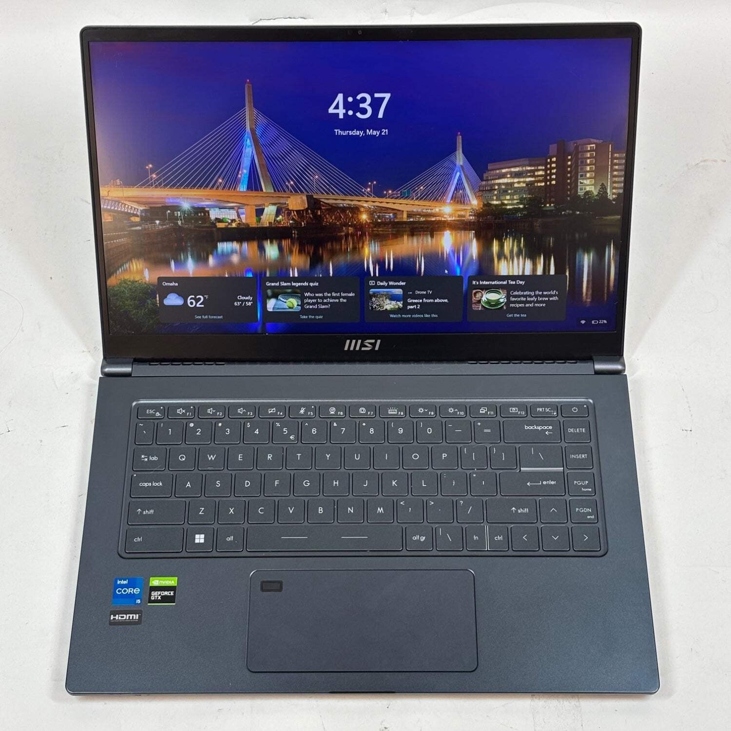 MSI Prestige 15 A12SC 15.6″ i5-1240P 16GB RAM 512GB SSD GeForce GTX 1650 Max-Q