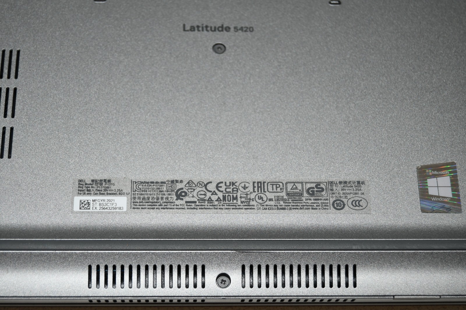 ^ Dell Latitude 5420 Intel Core i5-1135G7 2.40GHz 8GB Ram 256GB NVME No OS