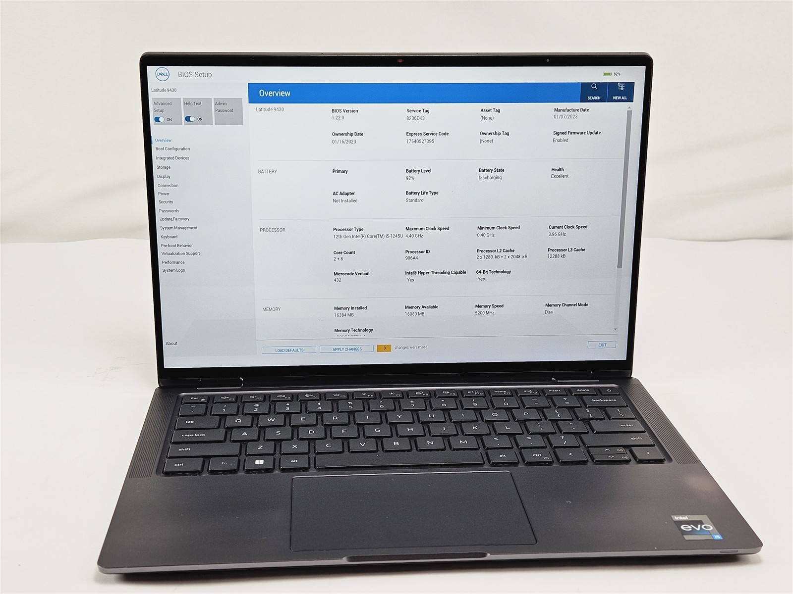 Dell Latitude 9430 16GB RAM 256GB SSD i5-1245U 14″ QHD Touch Graphite
