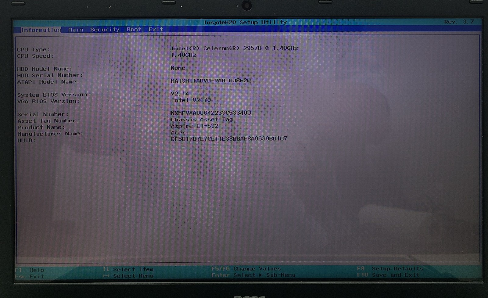 Acer Aspire E1-532-2616 15.6″ Laptop Intel Celeron 2957U 4GB Ram NO HD/OS (FL)