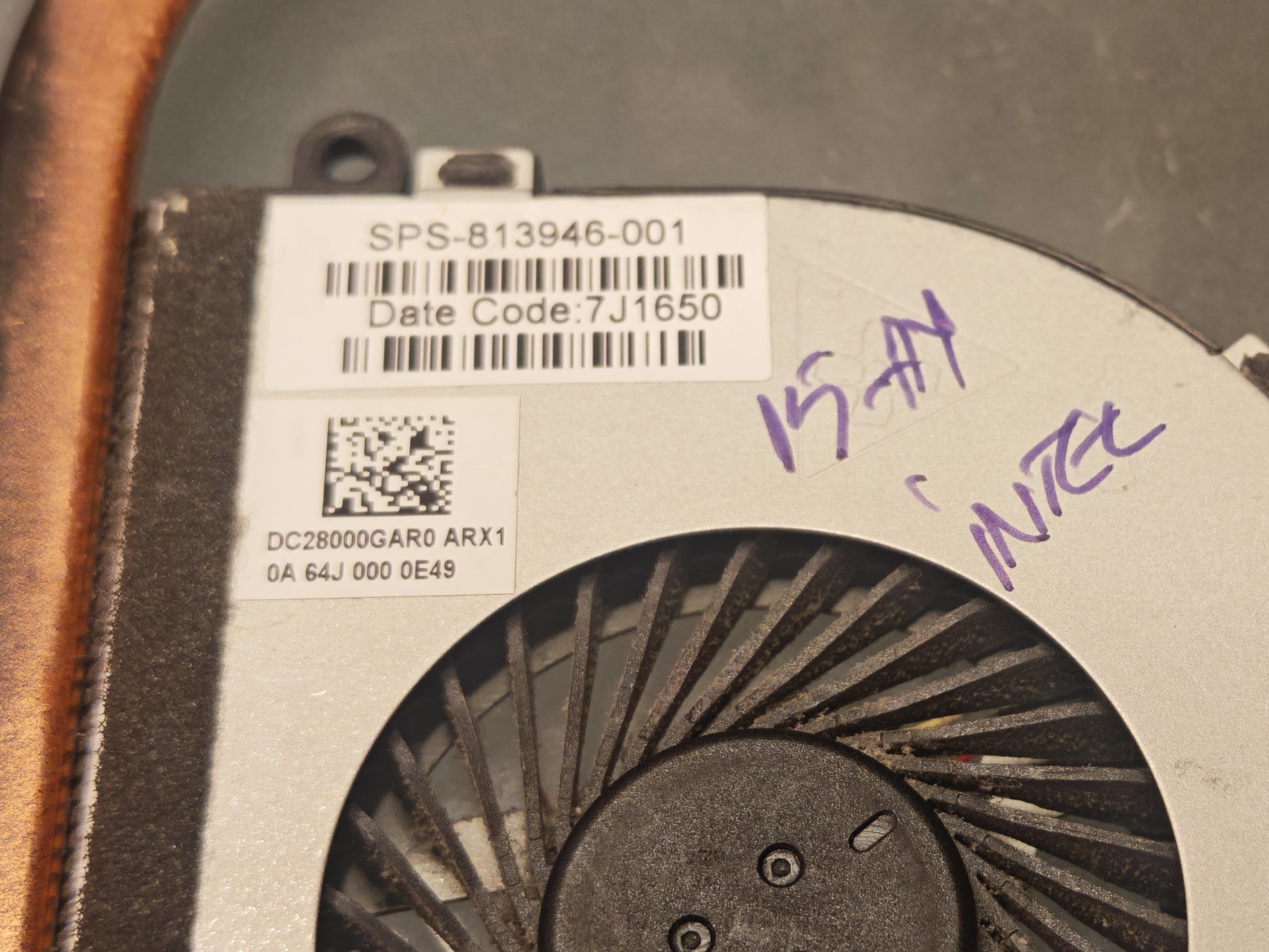 HP 15-AC 250 255 G4 15-AY FAN HEATSINK AT1EM0020R0 DC28000GAR0