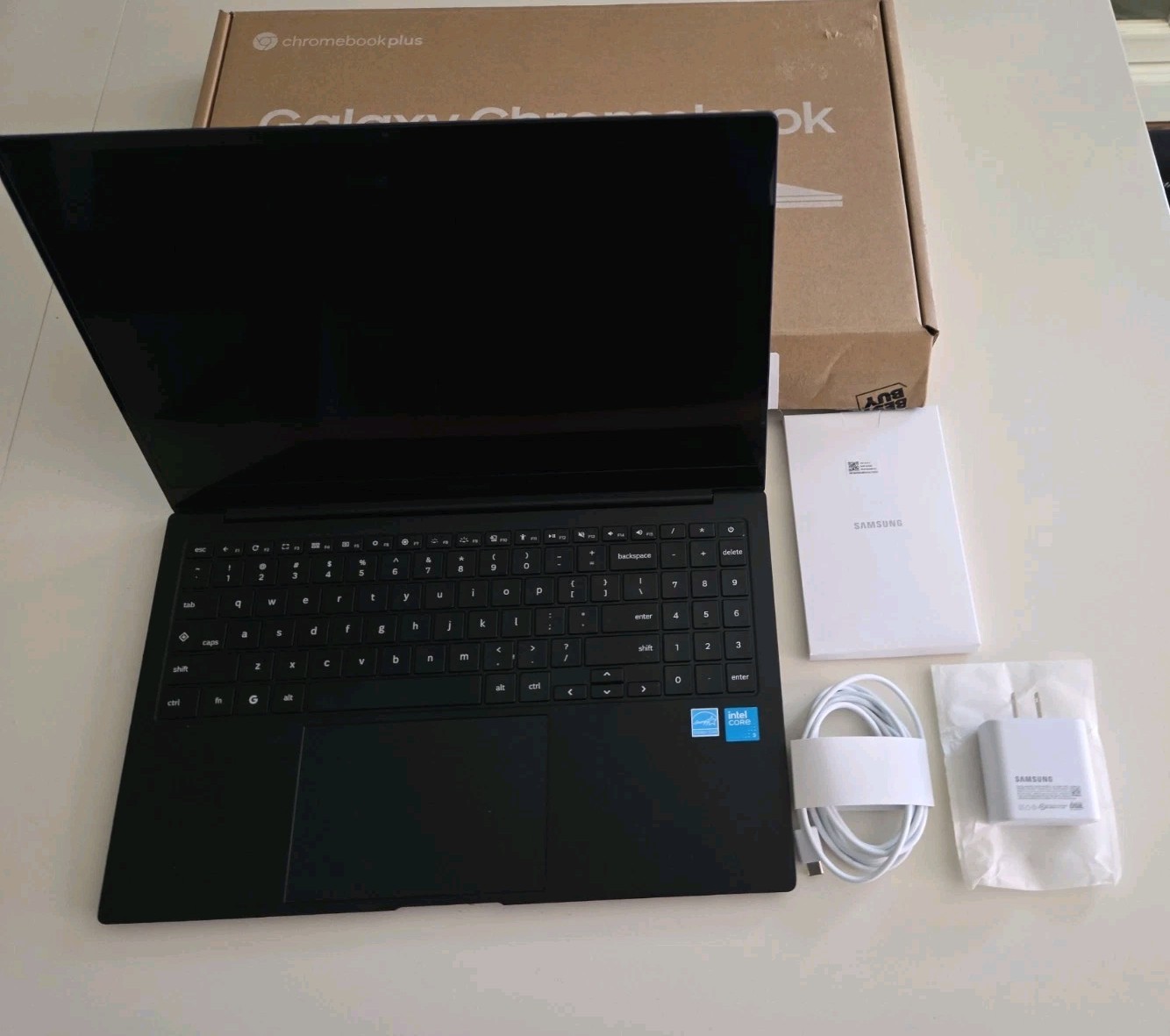 Samsung – Galaxy Chromebook Plus 15.6 with Google AI – AMOLED Intel Core 3 – 8GB