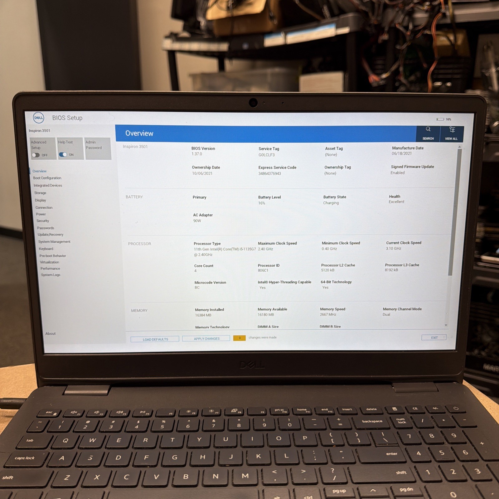*READ Dell Inspiron 3501 15″ Core i5-1135G7 2.4GHz 16GB RAM 256GB SSD/1TB HD