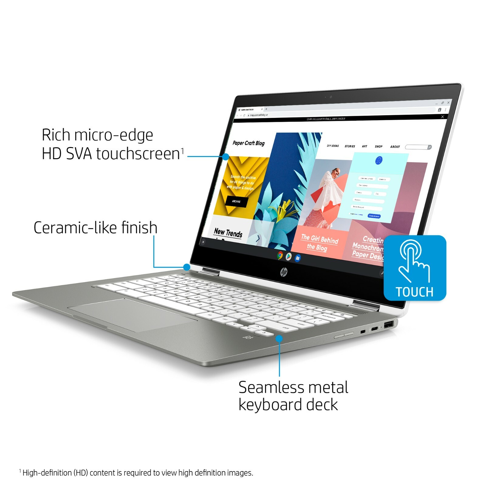 HP 14a-na0031wm 14 inch (64GB, Intel Pentium, 2.70GHz, 4GB) Chromebook -…