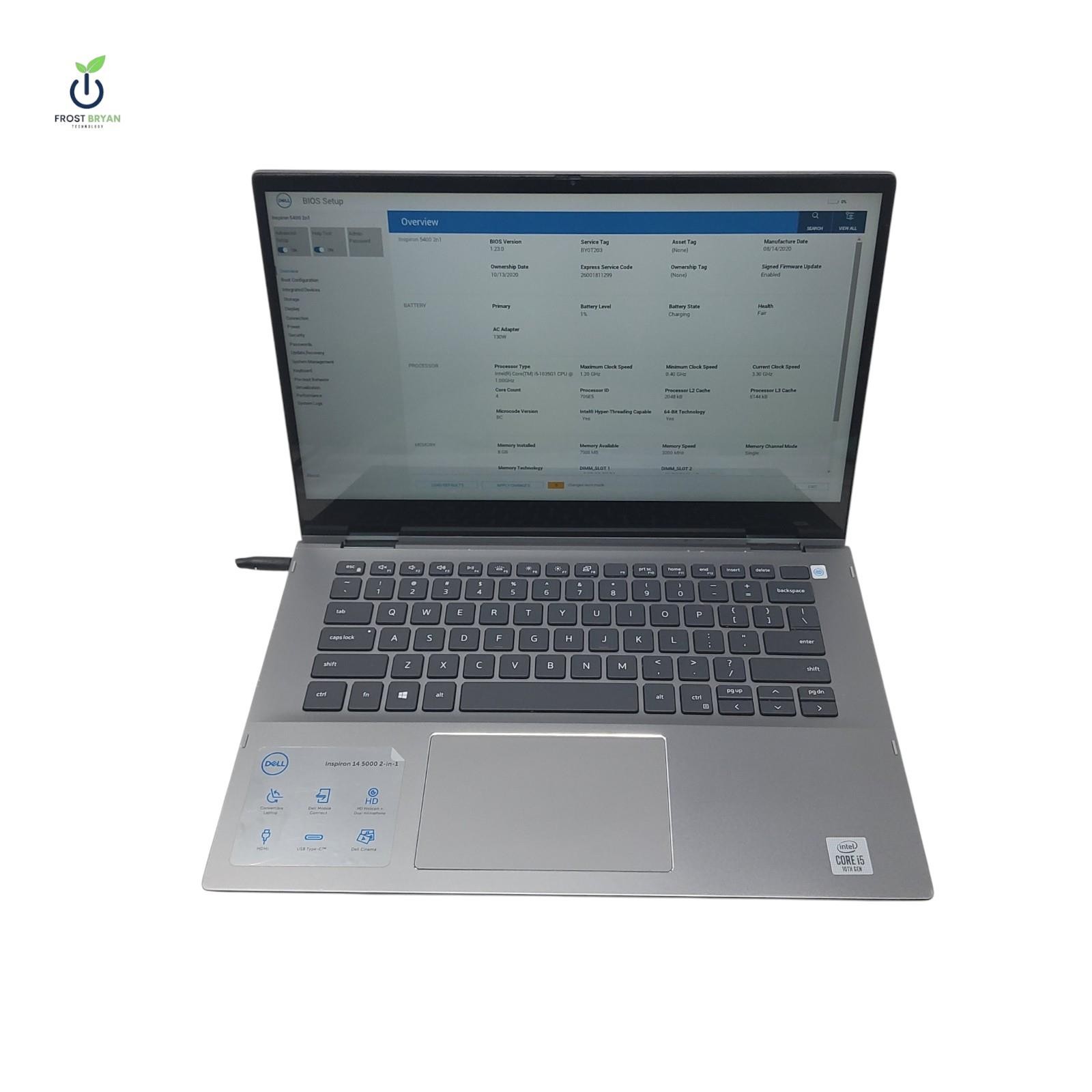 DELL Inspiron 5400 2n1 Laptop i5-1035G1@1.00GHz 8/256GB No OS Grade C [READ]