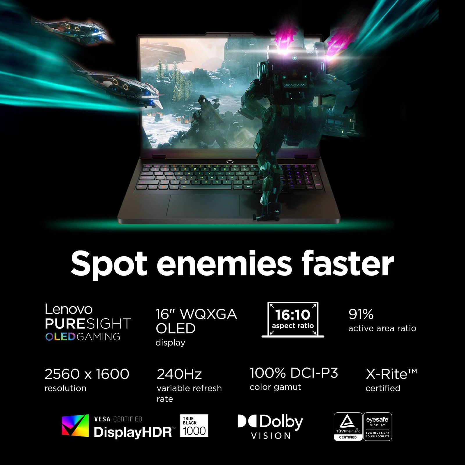 Lenovo – Legion Pro 5i 16″ 3K OLED Gaming Laptop – Intel Core Ultra 9 275HX 2…