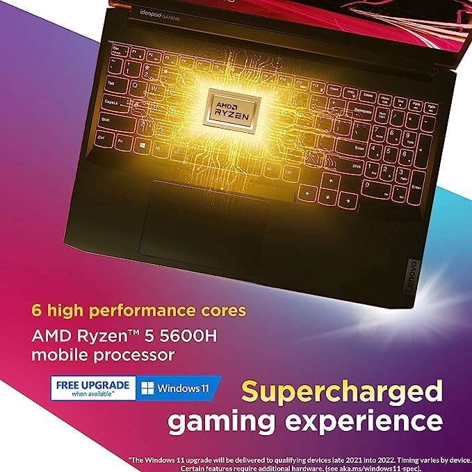 Lenovo IdeaPad Gaming 3 15ACH6 15.6” (512GB SSD AMD Ryzen 5 5600H 3.3GHz 8GB…
