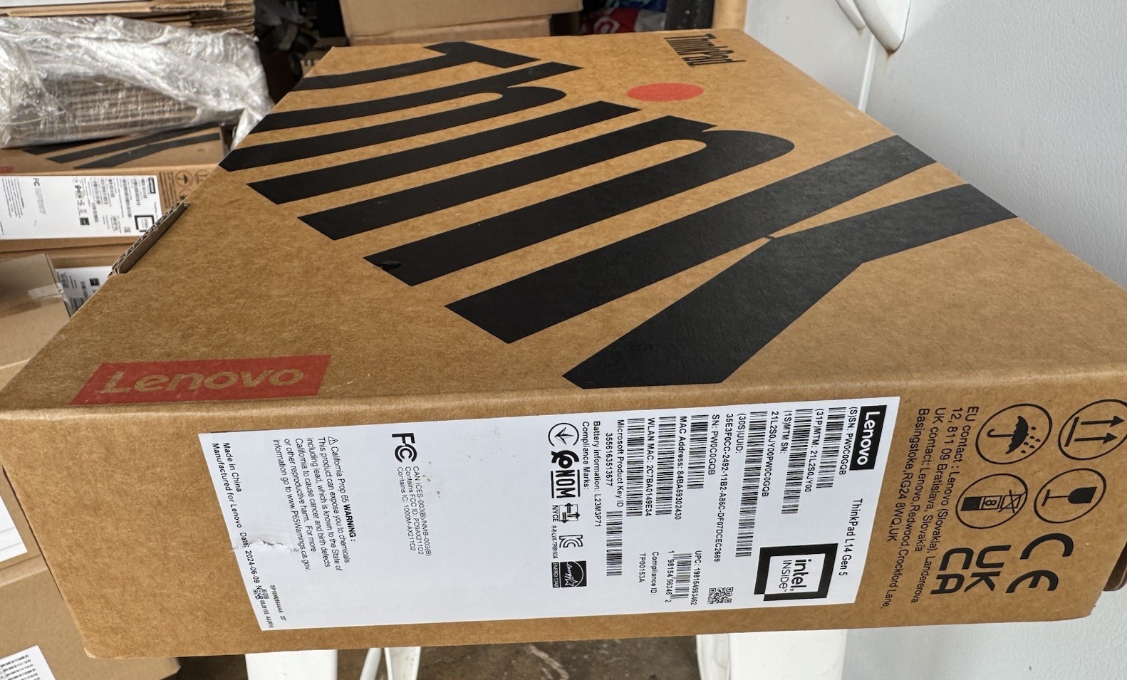 Lenovo ThinkPad L14 Gen 5 14″ Intel Core Ultra 5 125U 16GB 512GB W11 Enterprise