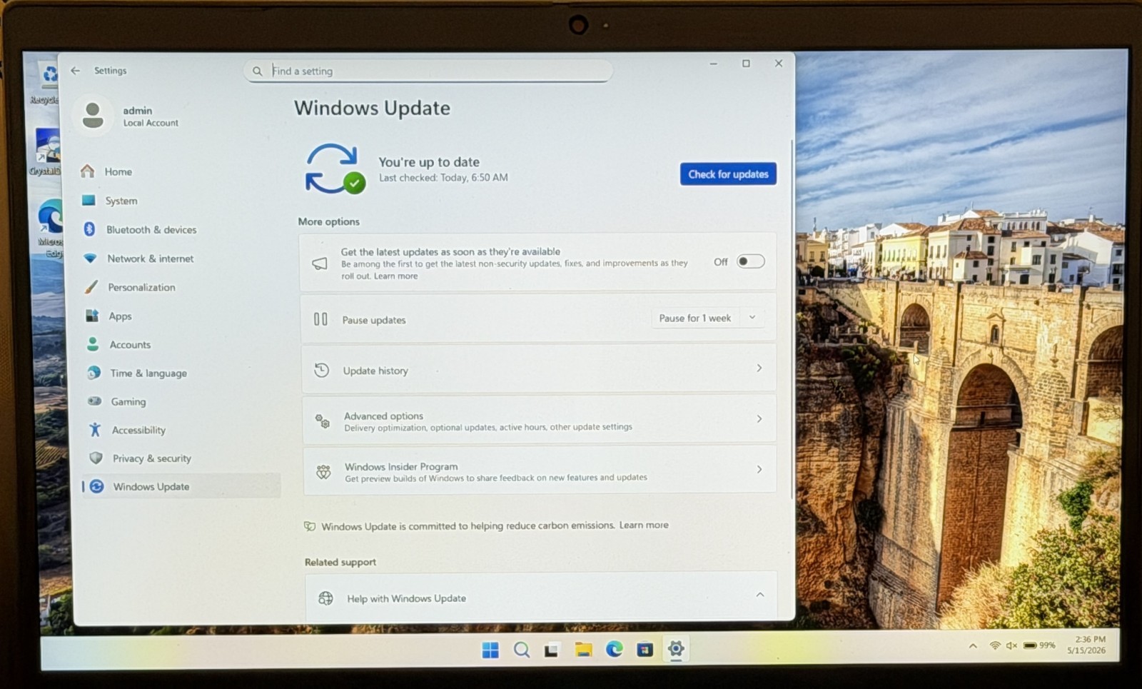 Dell Precision 3561 i5-11500 2.9GHz 16GB Ram 256GB SSD Win 11 Dock and Charger