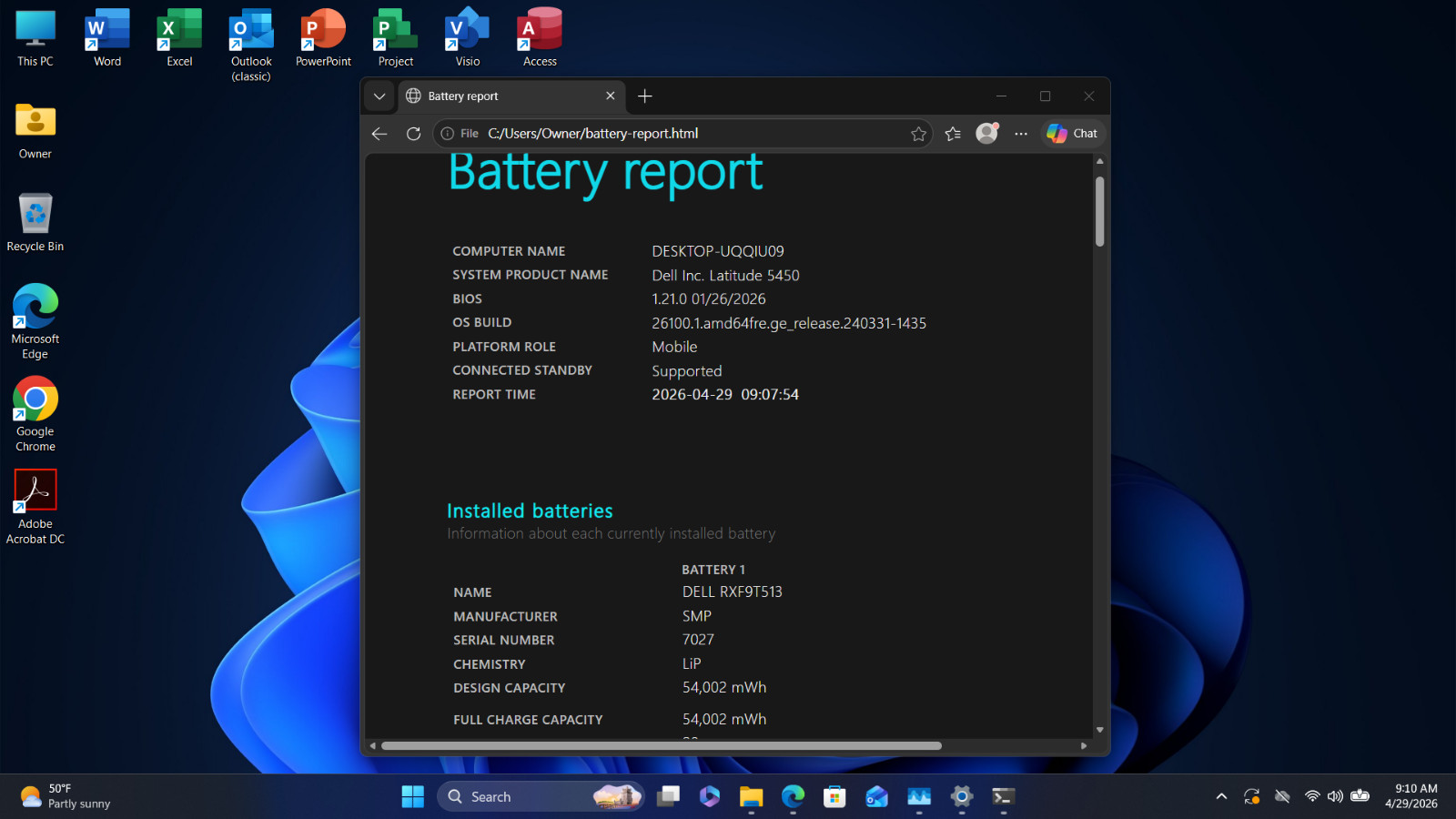 Dell Latitude 5450 Laptop – Intel Ultra 5 – 512GB – 16GB DDR5 – W11P Wtty 6/2028