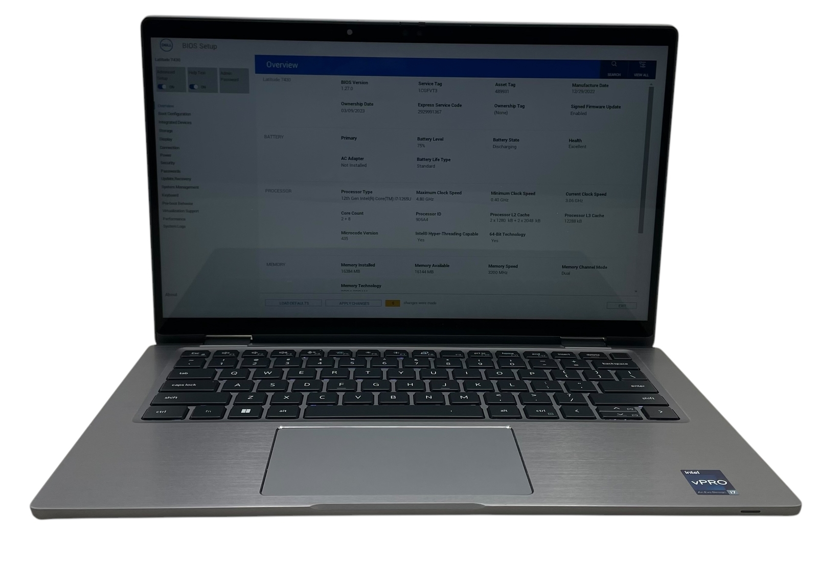 Dell Latitude 7430 i7-1265U 14″ 16GB RAM 512GB SSD–GRADE D