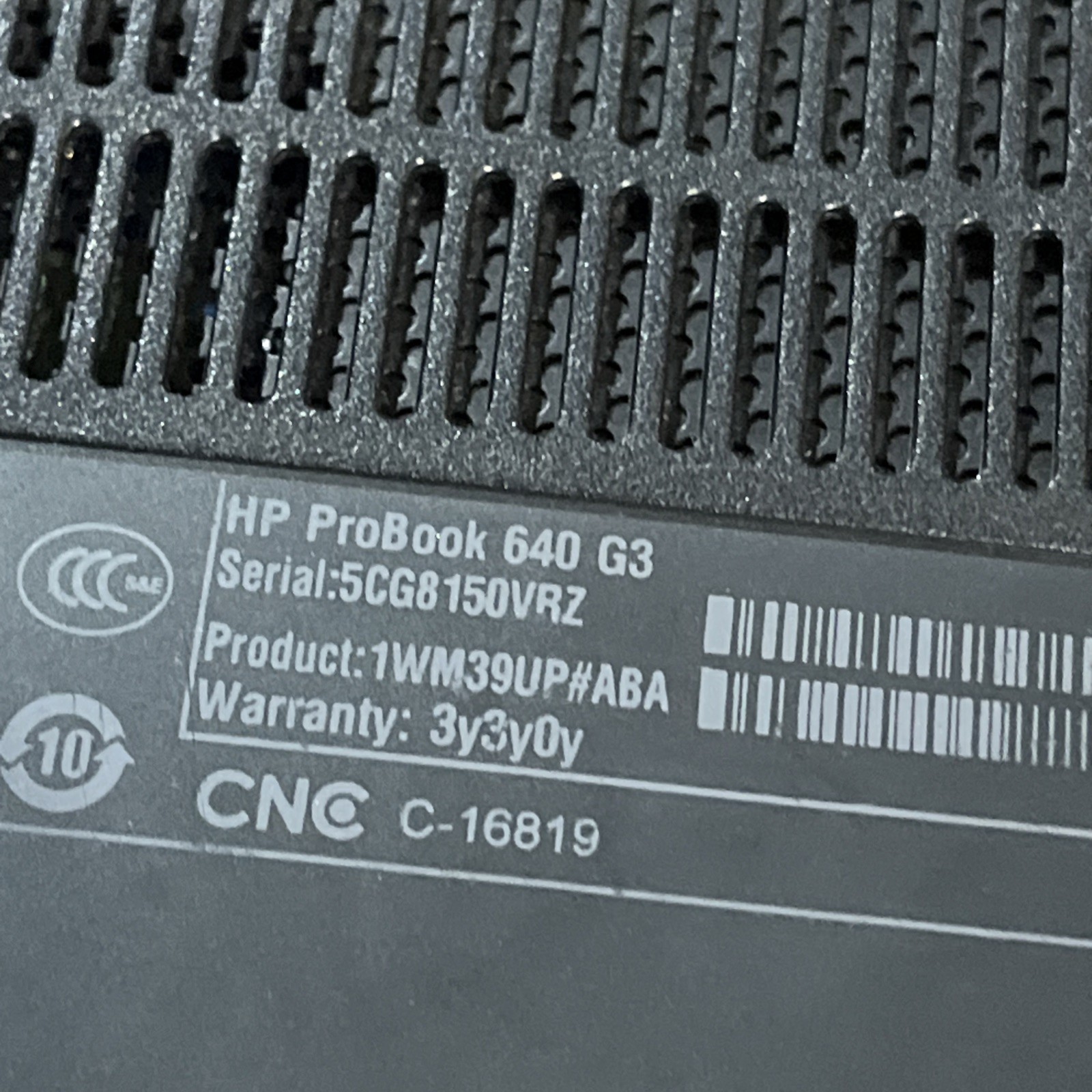 HP PROBOOK 640 G3 INTEL CORE I7-7600U 2.80GHZ 8GB RAM NO HD