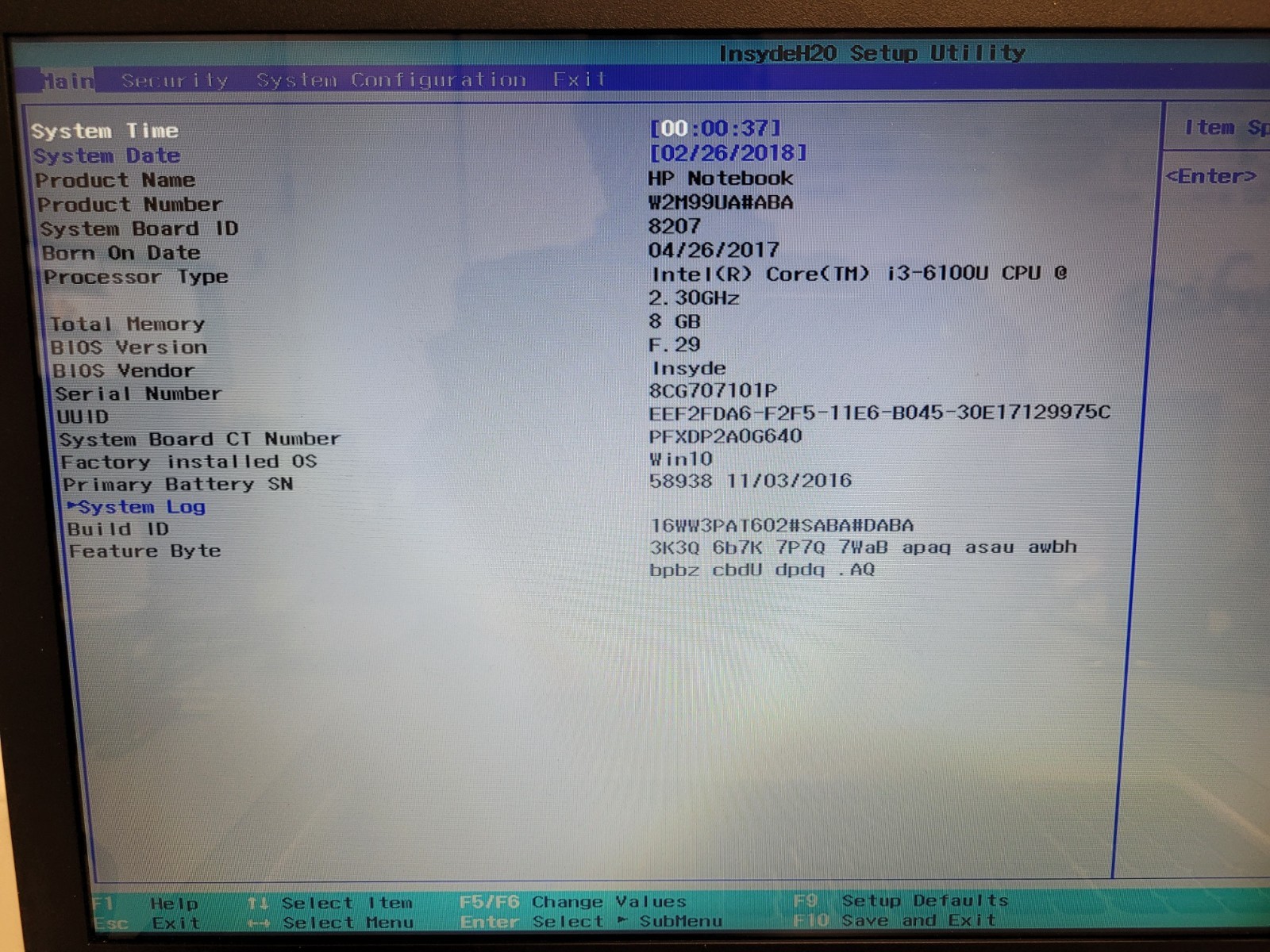 Hp notebook 17-x061nr 17.3″ i3-6100u 2.3ghz 8Gb ram 1tb hdd charger 8CG707101P