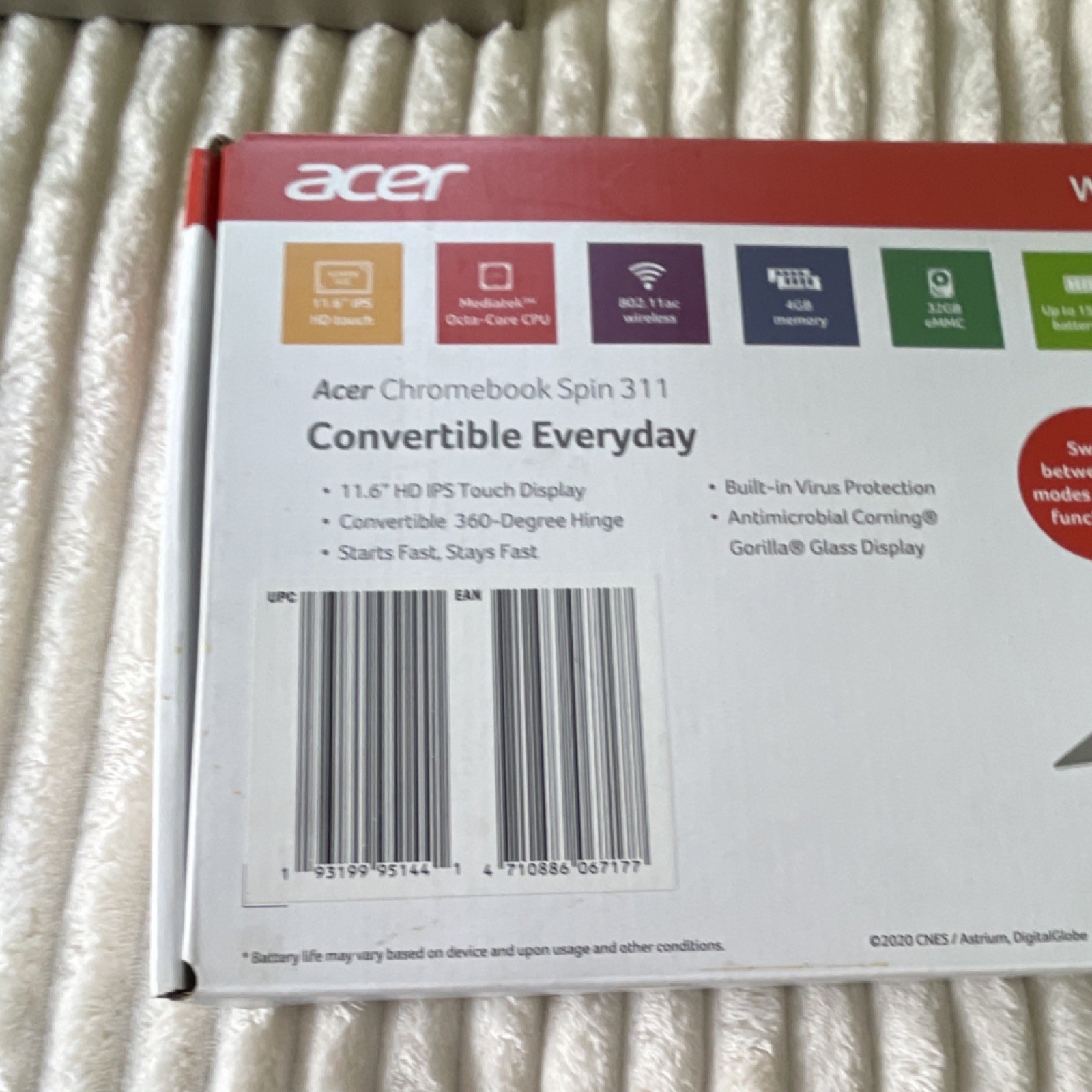 Acer Chromebook Spin 311 CP311-3H-K23X 11.6″ Touch Convertible 4GB 32GB