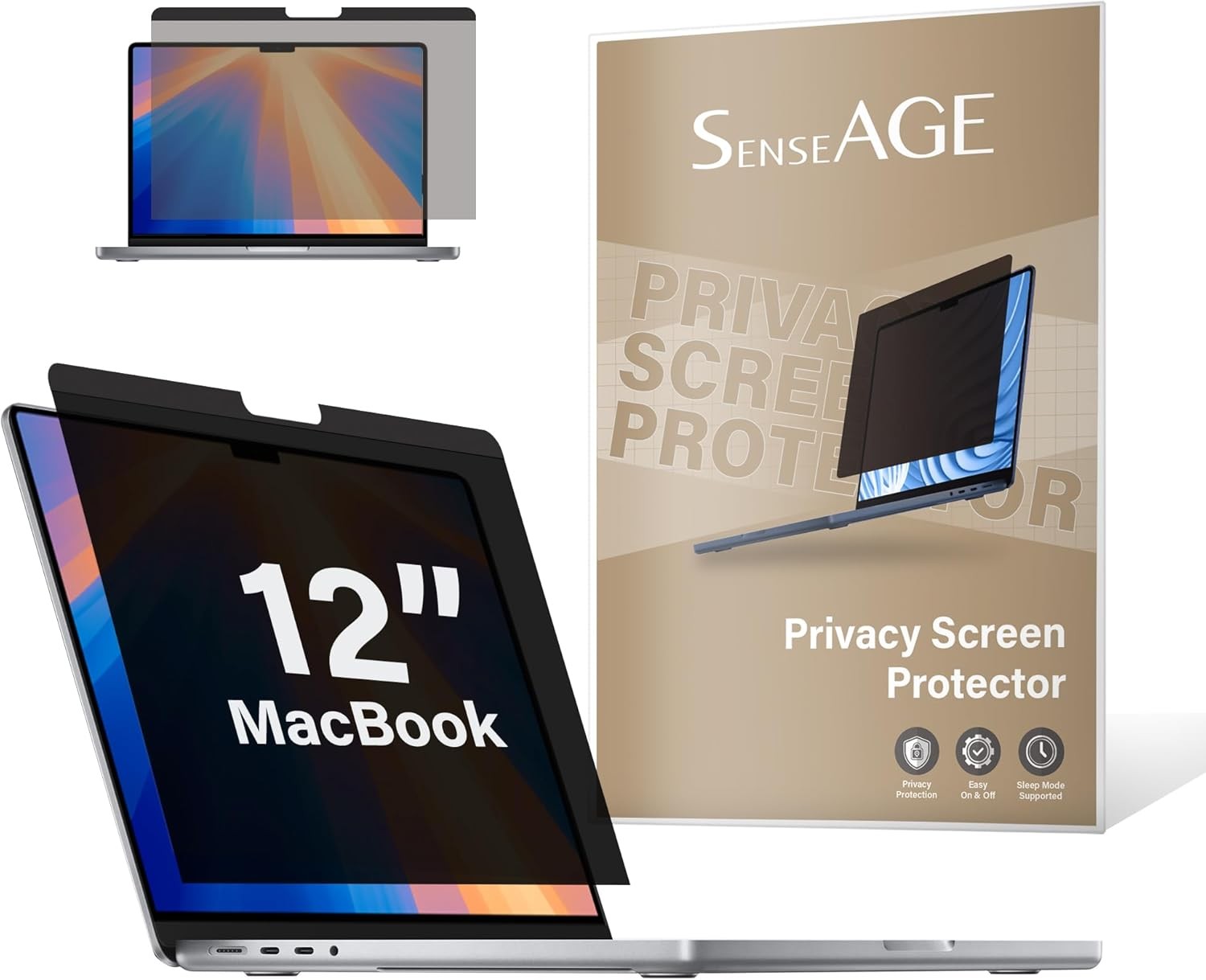12 Inch Magnetic Privacy Screen Filter for MacBook, Anti-Glare & Blue Light Prot