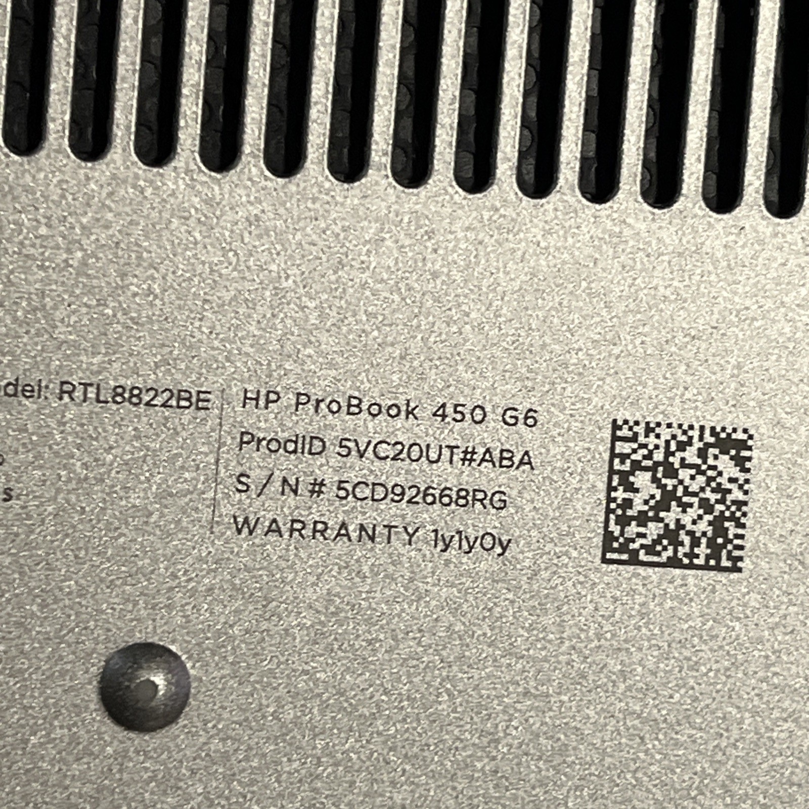 HP PROBOOK 450 G6 INTEL CORE I3 8TH GEN 8B RAM NO HD “