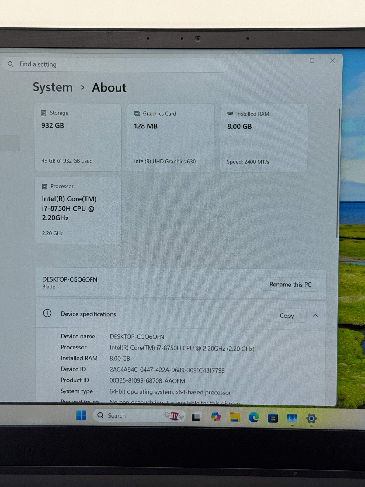 Razer Blade 15 RZ09-02385 15.6″ Core i7-8750H 8GB RAM 1TB SSD GTX 1060 Max Q