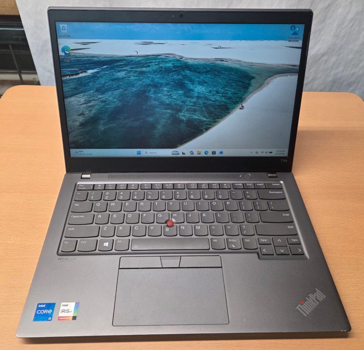 Lenovo ThinkPad T14S Gen2 I5-1135G7 8GRAM 256GSSD WIN11P Iris Xe