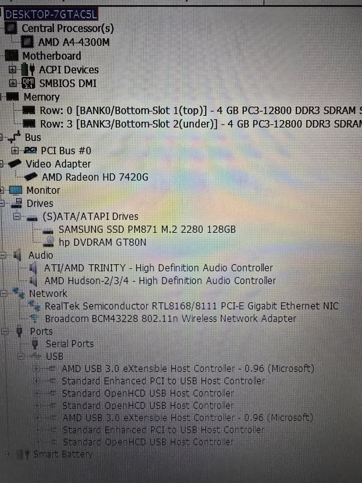 HP ProBook 6475B | A4-4300M 8GB RAM 128GB SSD | HD+ Windows 10 Pro | DVD-RW