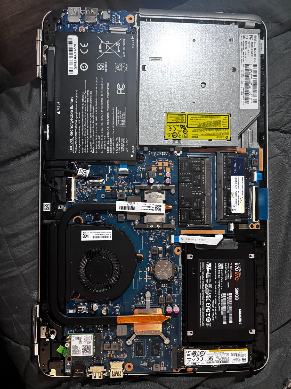 HP 15t-au100 i7 TOUCH 2.7 GHz 500GB+512GBNVME SSD 32GBRam Win11P w/100%🔋&45W AC