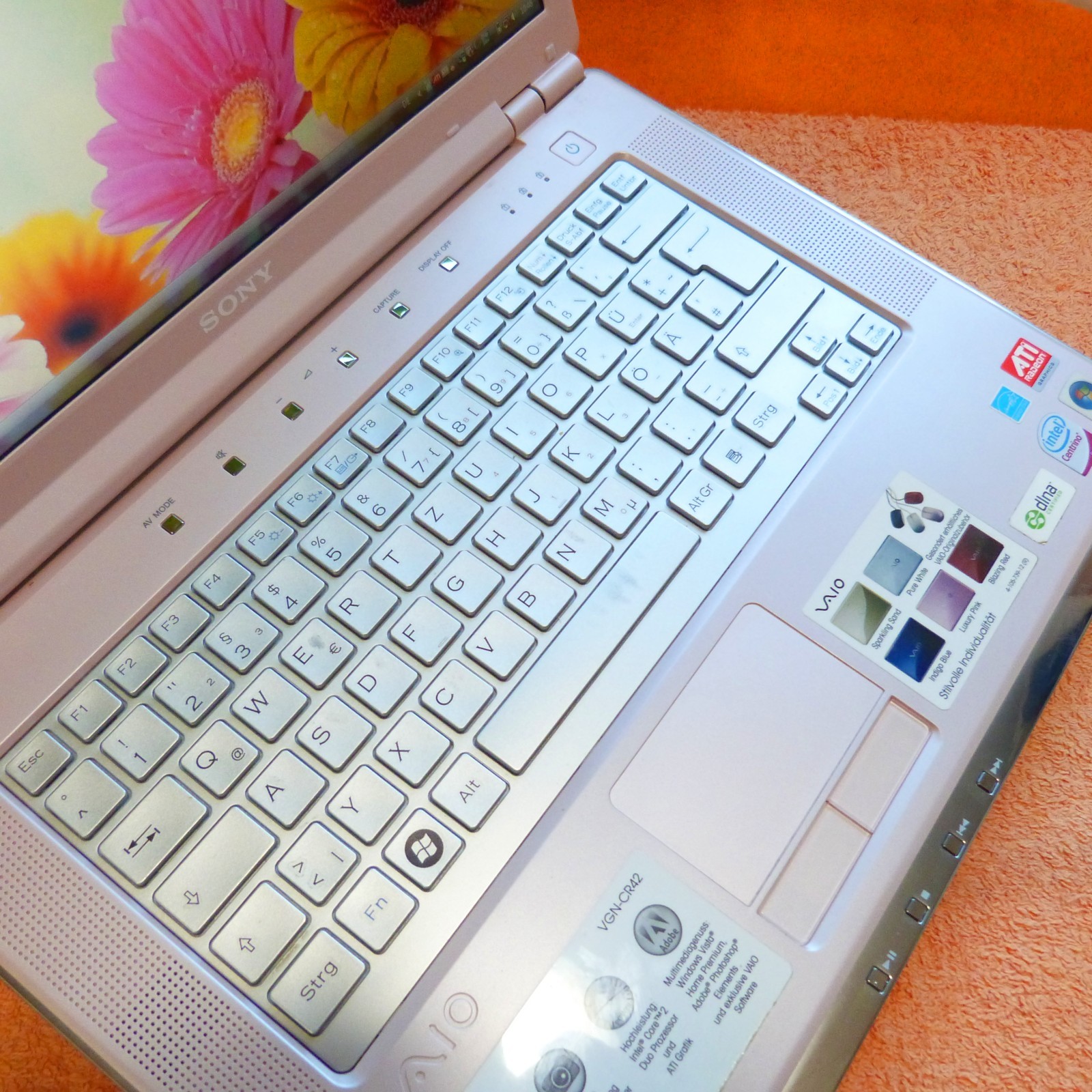 Sony Vaio CR42 Pink 14″ Multimedia l XXL EXTRAS l Windows Vista l DUAL CORE
