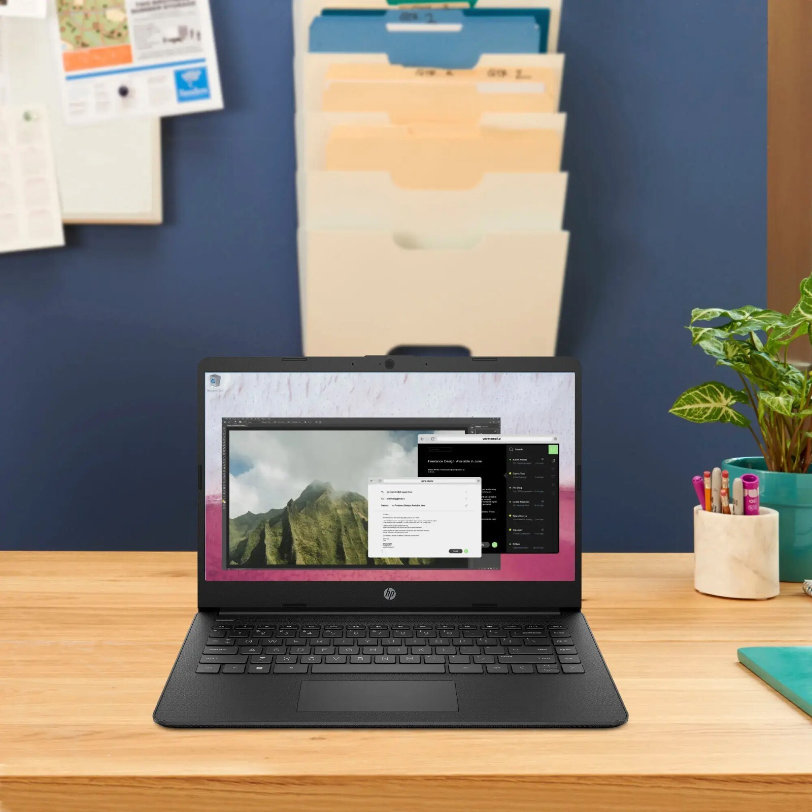 HP 14″ Laptop HD Intel 4-Core Up to 16GB RAM&384GB Storage Win11Pro+OFFICE Black