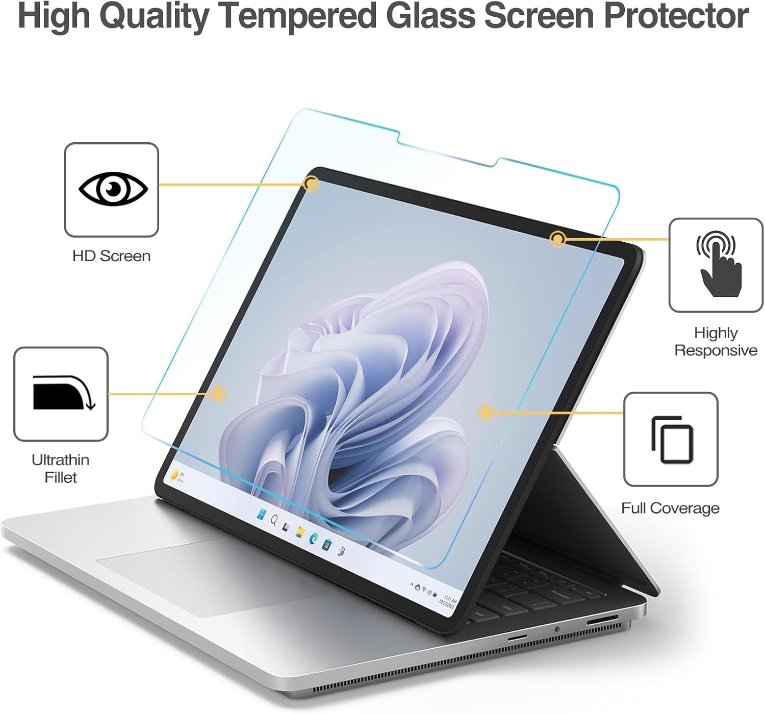 Screen Protector Tempered Glass for 2023 Microsoft Surface Laptop Studio 2 / 202