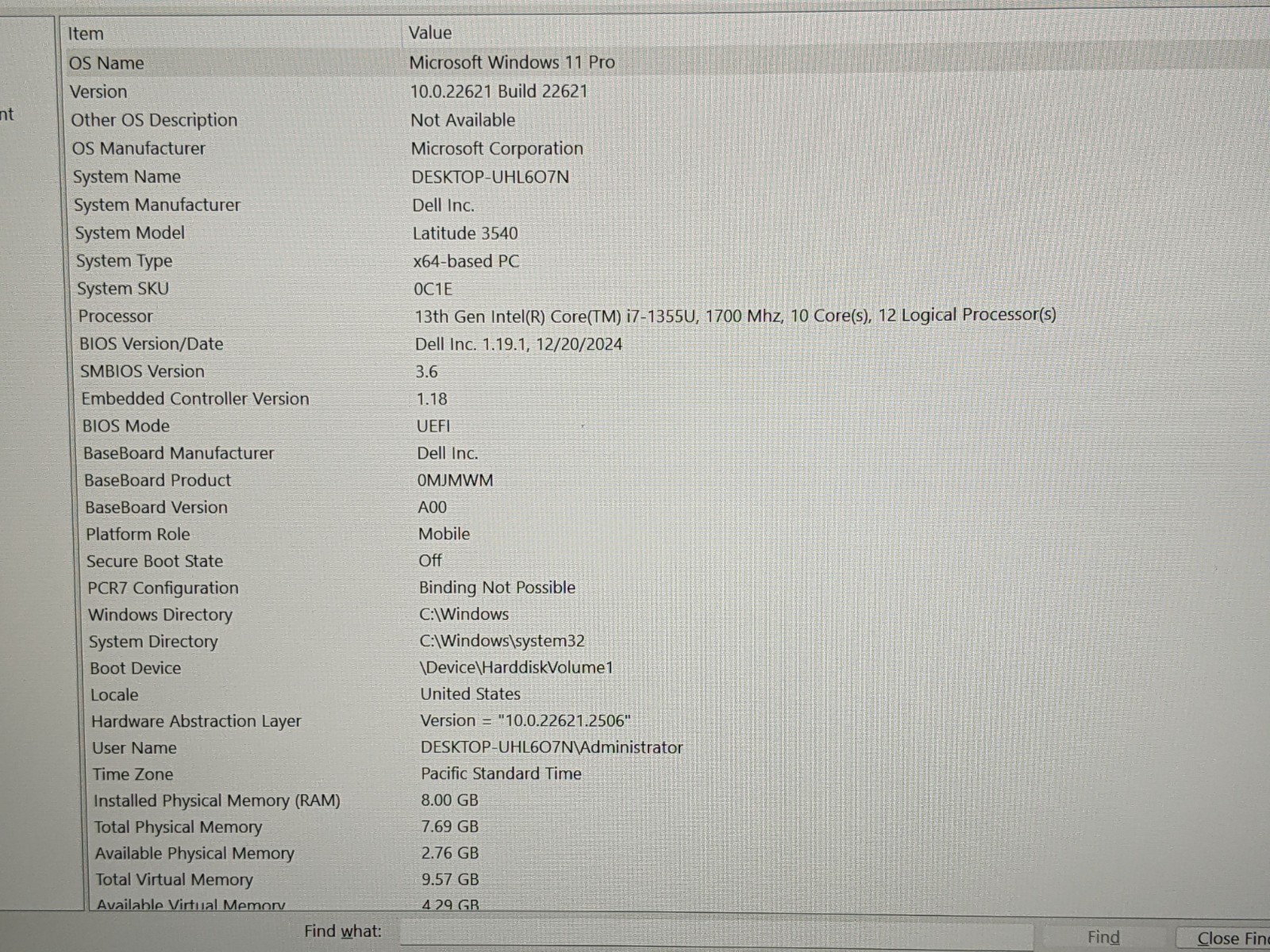 Dell Latitude 3540 15.6″ FHD i7-1355U 1.7GHz 8GB 256GB SSD WRNTY-11/2026 +PowrAd