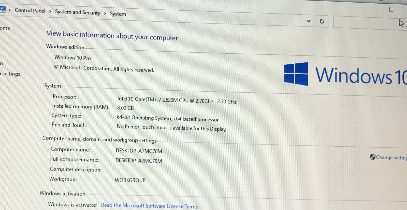 LOT-5 DELL LATITUDE E6530 E6520 i7 2nd,3rd GEN 8GB RAM 128GB SSD W10P W/AC *READ