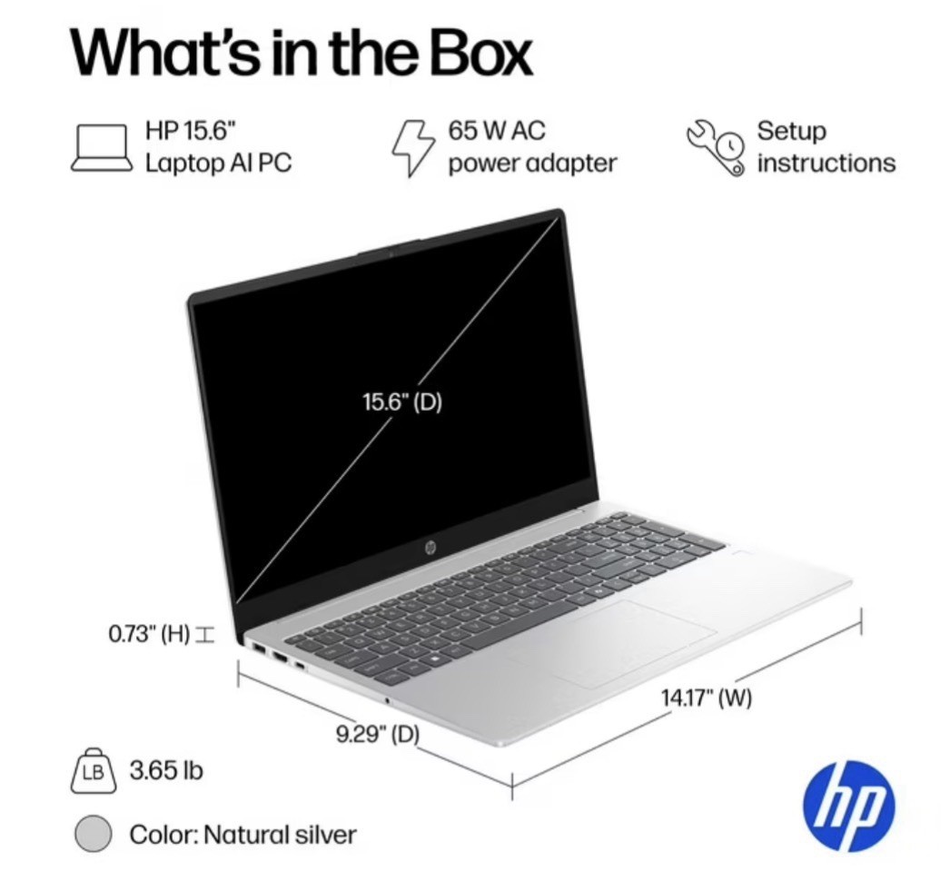 HP 15.6″ FHD Intel Core Ultra 7 155H 16GB 512GB NVMe SSD Laptop CK0R1UA