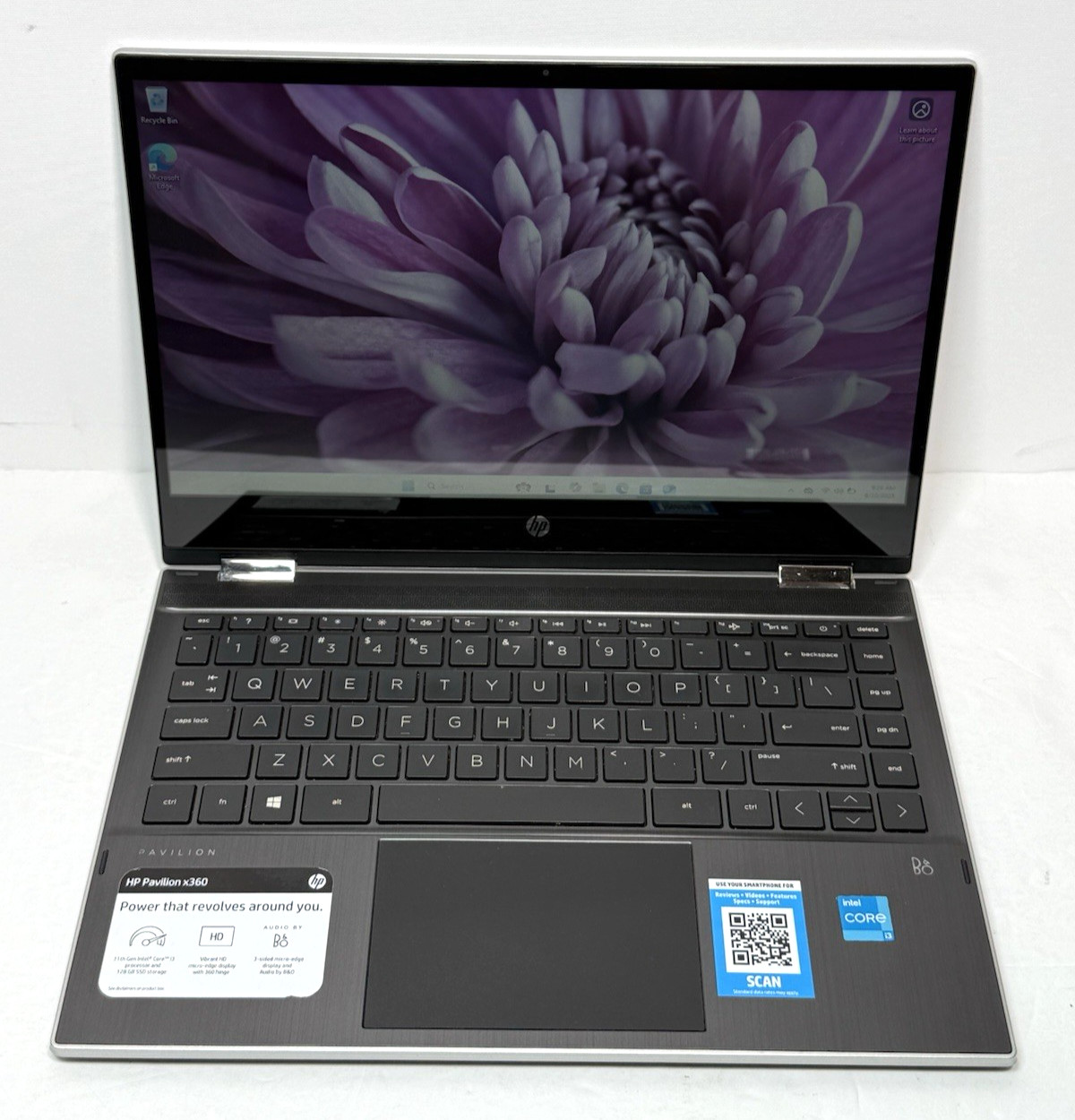 HP Pavilion x360 14″ Touch Laptop – i3-1115G4 @ 4.10GHz 8GB RAM 128GB SSD, 100%