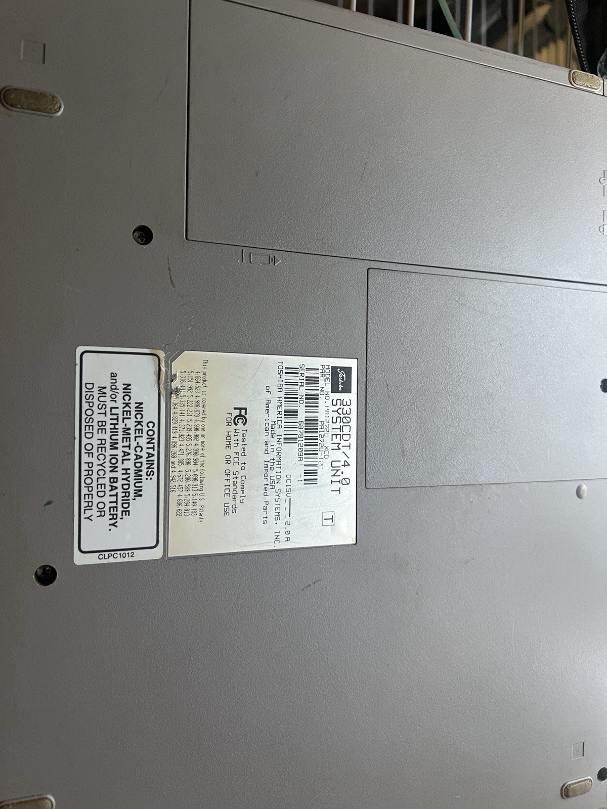 Vintage Toshiba Satellite 330CDT Intel Pentium MMX Windows 95 For Rebuild Parts