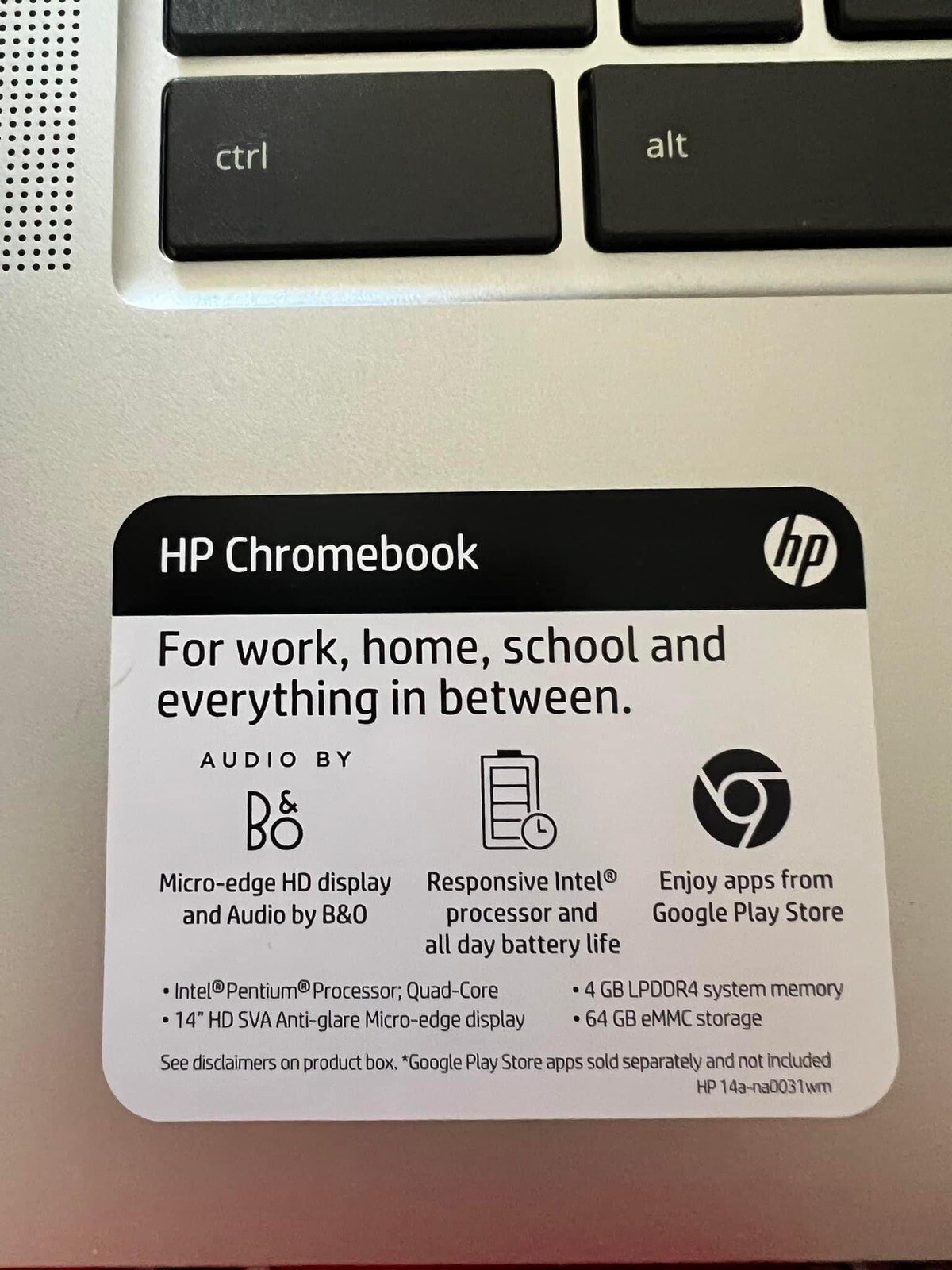 hp chromebook 14a-na0031wm