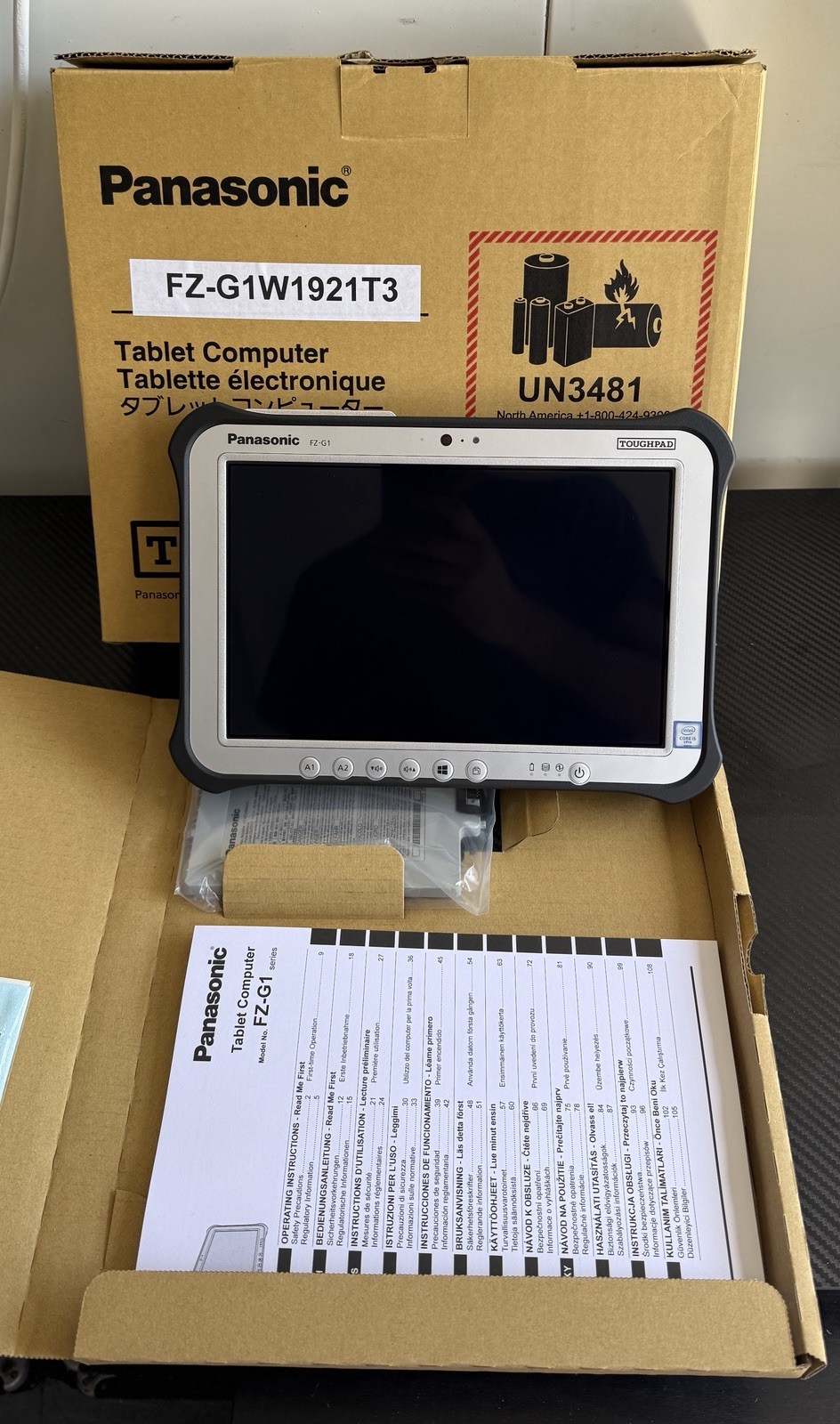 PANASONIC TOUGHPAD FZ-G1 MK5 7th 8GB Diagnostic Tablet Win 11 Barcode Reader 256