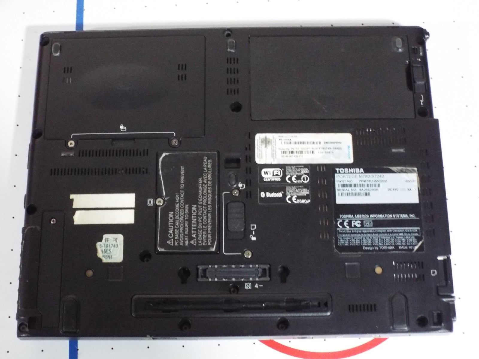 Toshiba Portege M780-S7240 Laptop i7 120GB SSD 4GB RAM WIN 10pro Stylus/Touch