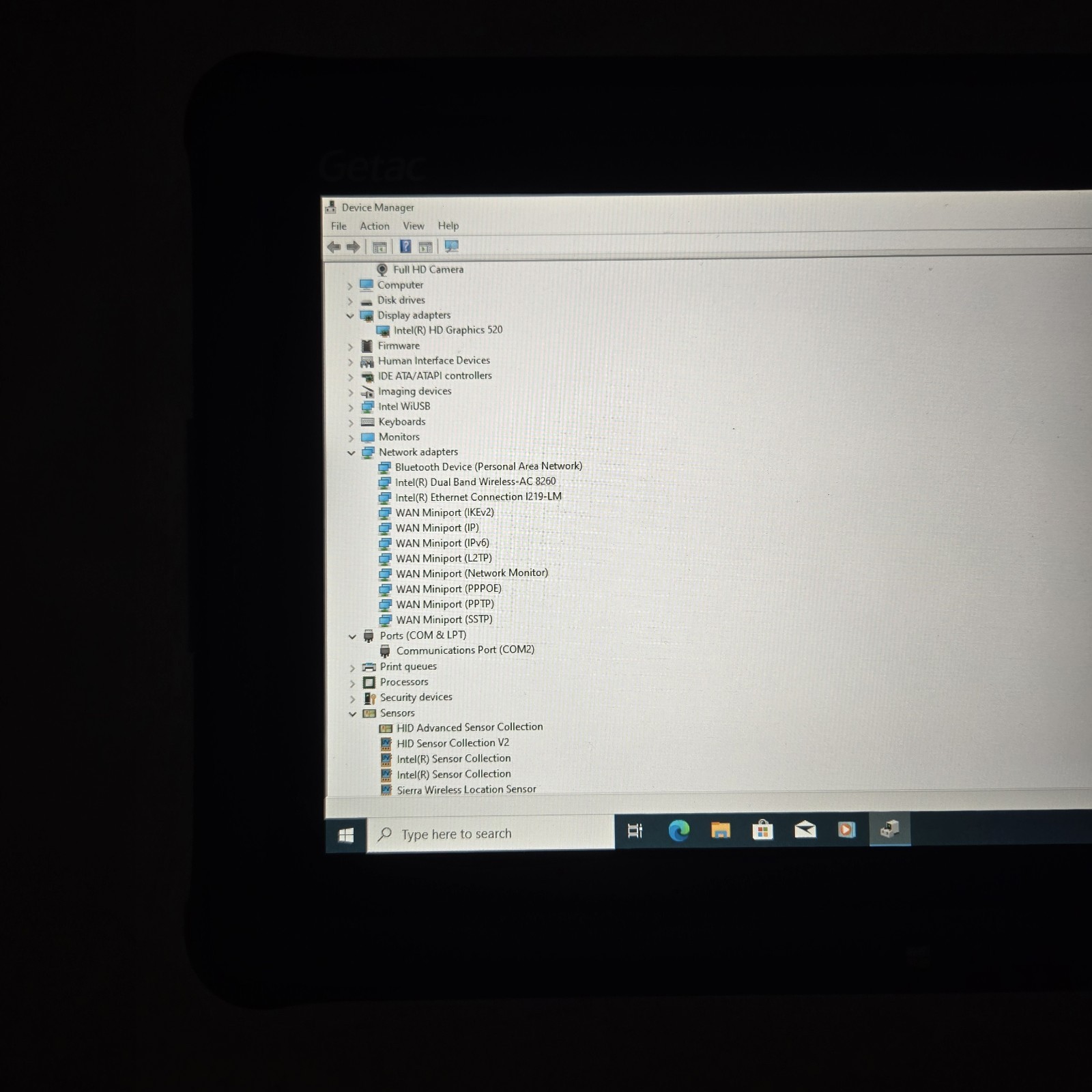 GETAC F110 G3 Rugged Tablet i7-6500U 2.50GHz 256GB SSD 16GB Ram Win10P — READ