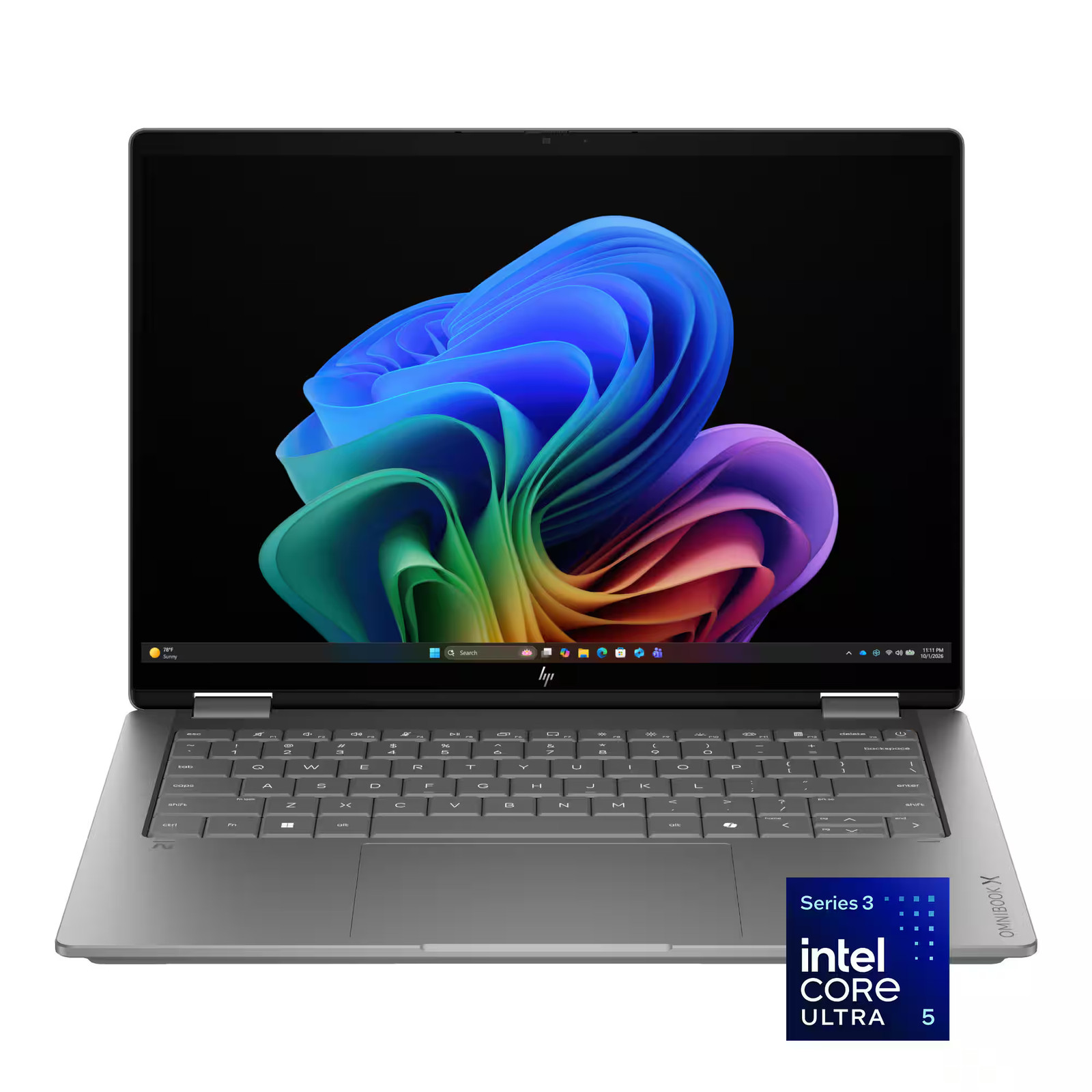 HP – OmniBook X Flip 2-in-1 – 14″ 2K OLED Touchscreen Laptop – Intel Core Ult…